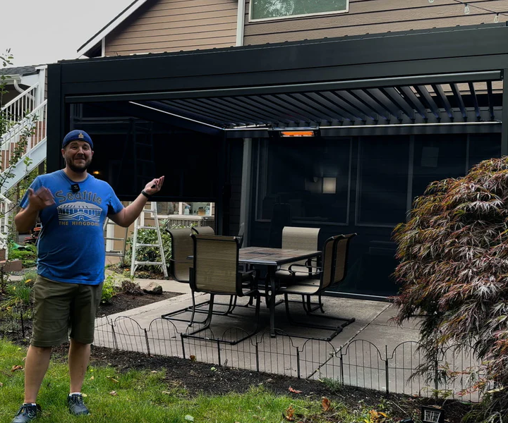 DIY Motorized Pergola Upgrade for My Backyard Patio – How I Built a Remote-Controlled Shade System for Sun and Rain Protection