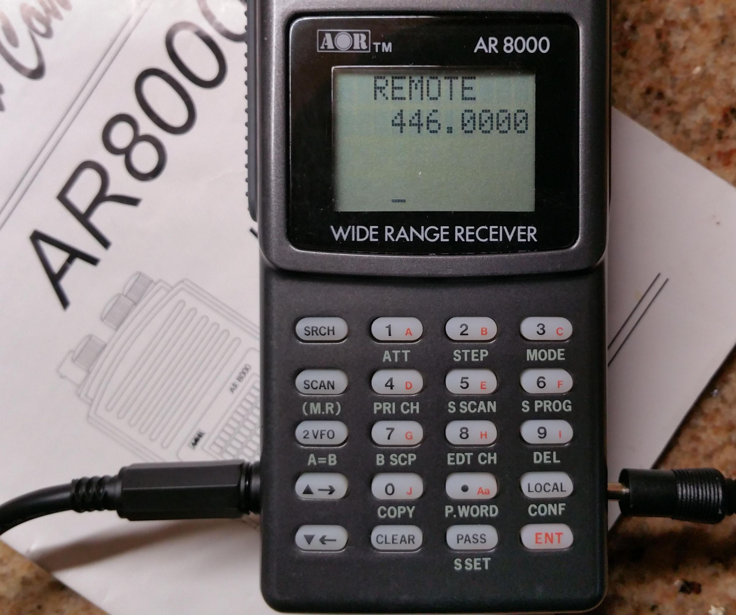 Programming Cable for AOR 8000 (AR8000) Receiver
