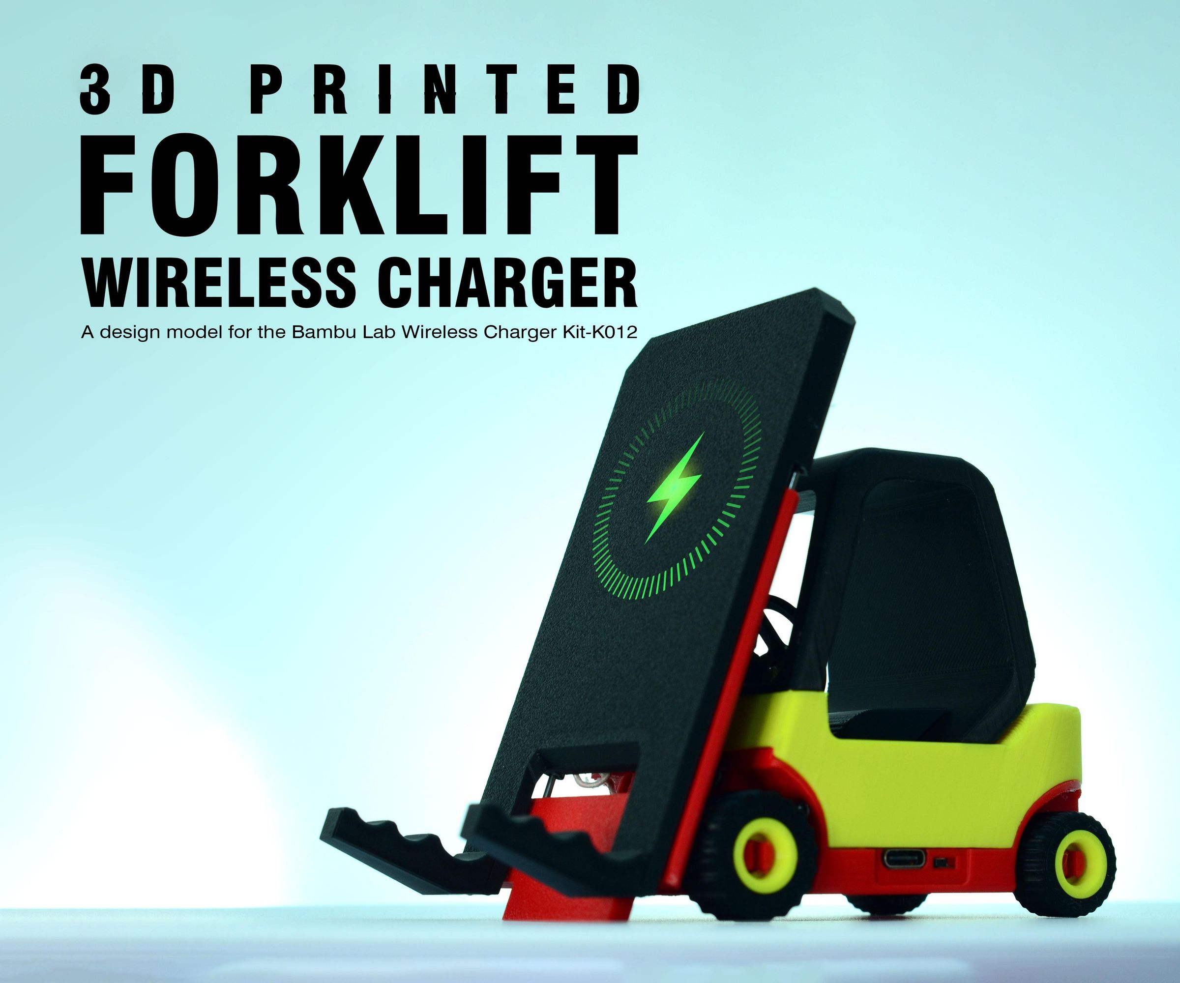 3D Printed Forklift Wireless Charger – Functional, Fun & Easy to Build