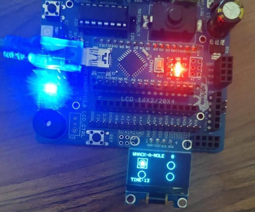 OLED WHACK-A-MOLE GAME