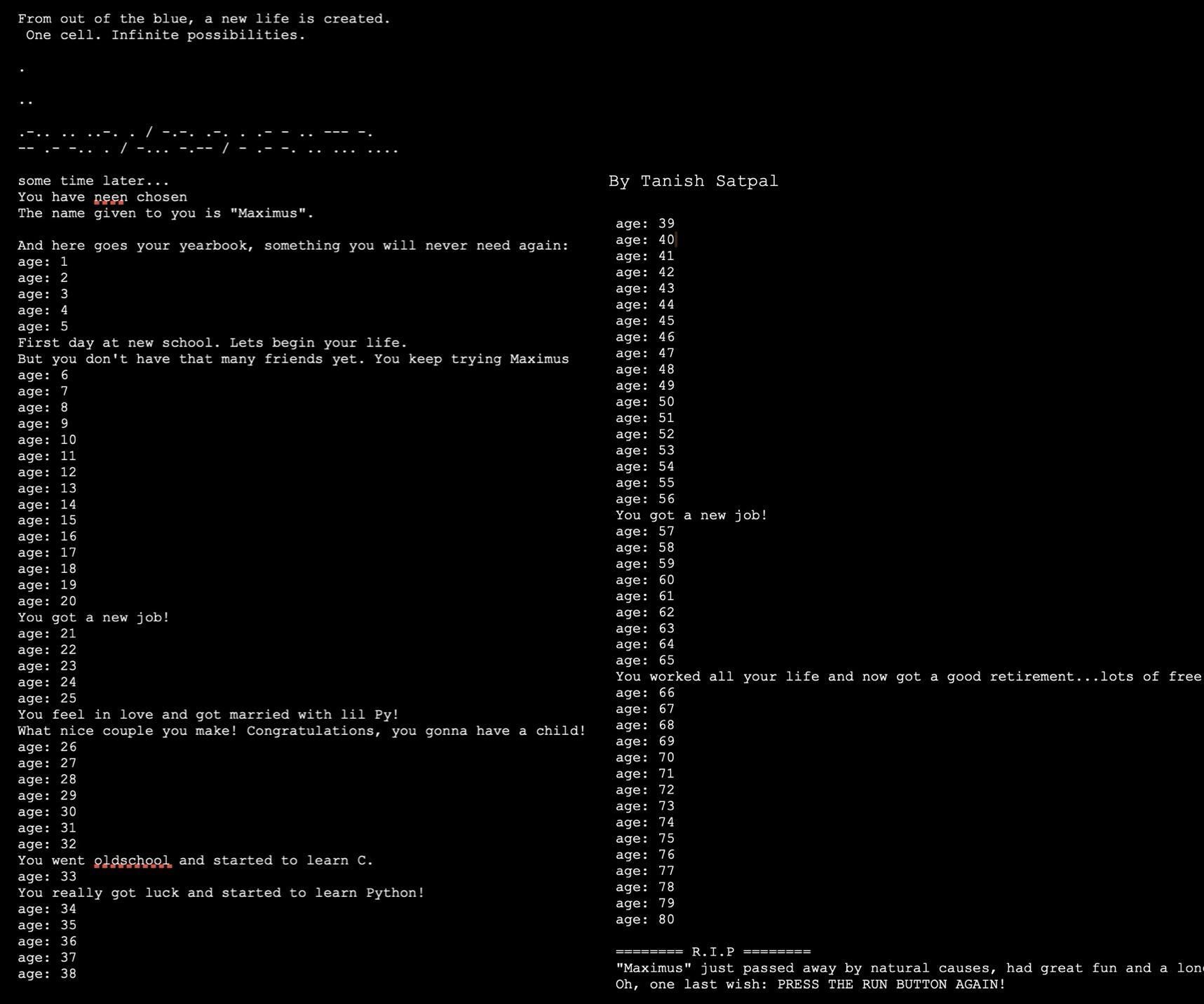 Life Simulator - Watch an AI Person's Life