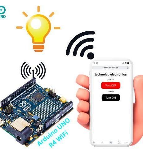 Arduino UNO R4 WIFI Web-Server Based Home-Automation System.