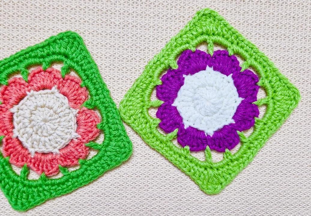 Easy Crochet Afghan Flower Granny Square