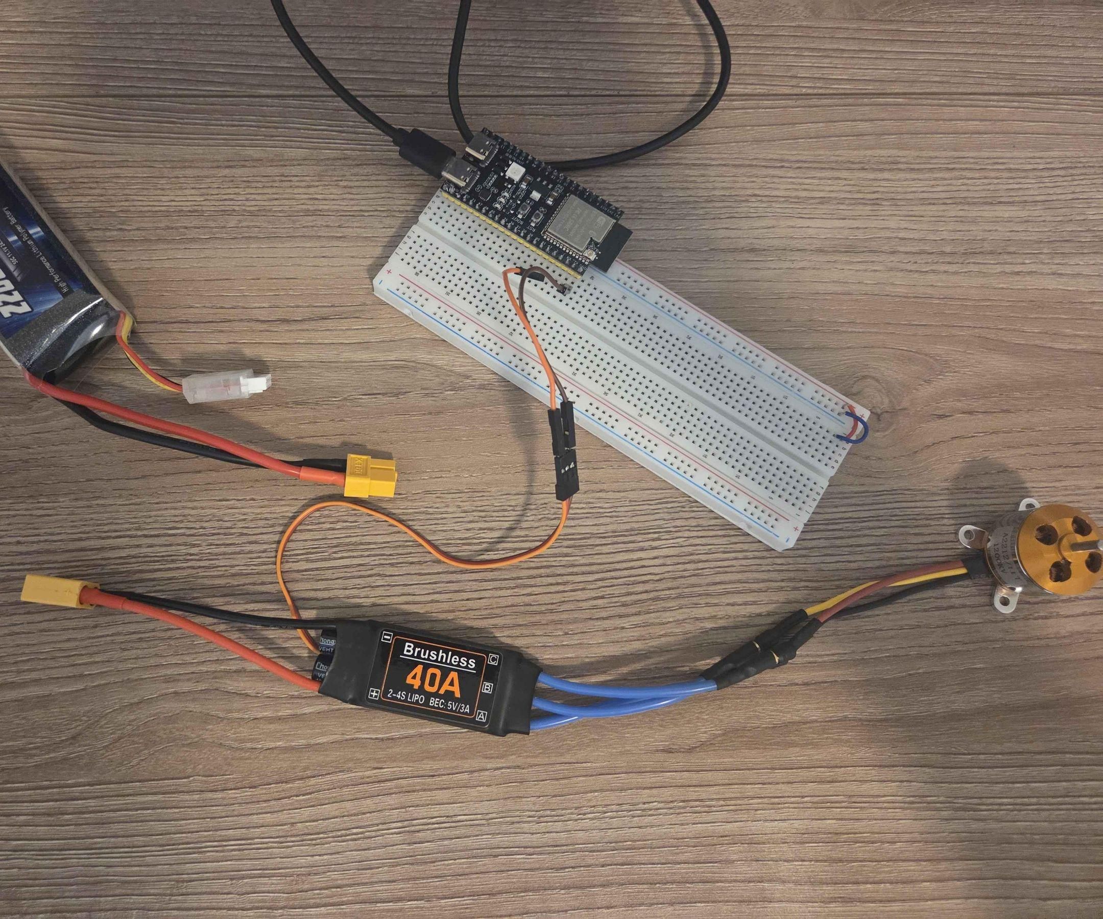 Use ESP32 to Control PWM ESCs for BLDC Motors