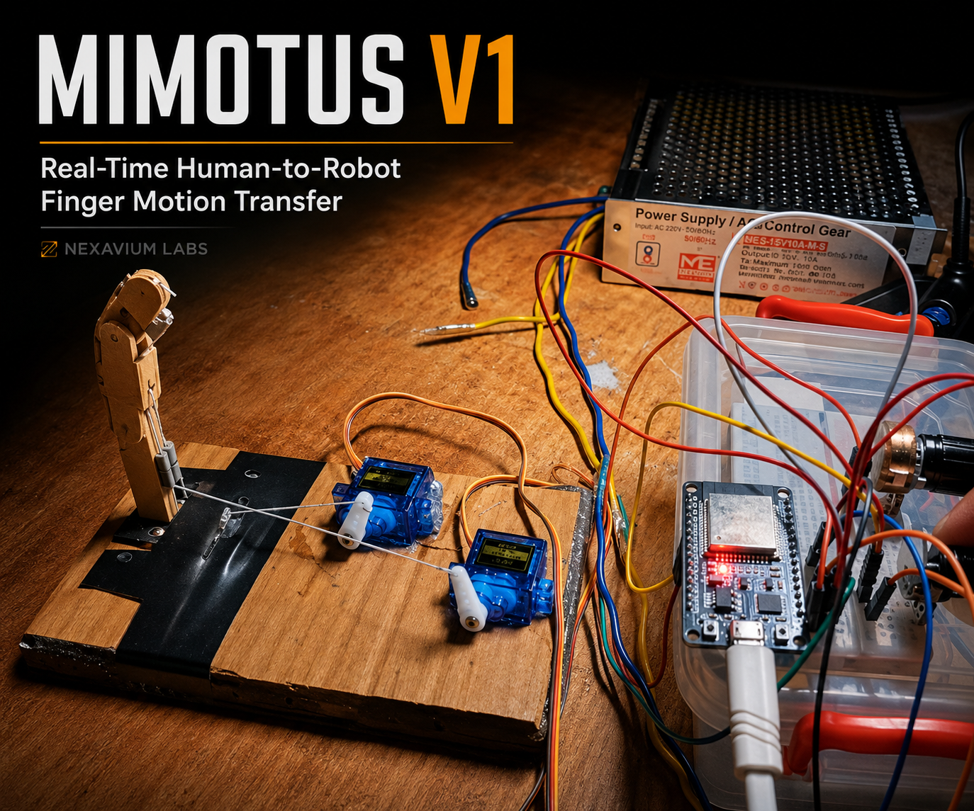 MIMOTUS V1: a Tendon-Driven Robotic Finger for Human Motion Transfer
