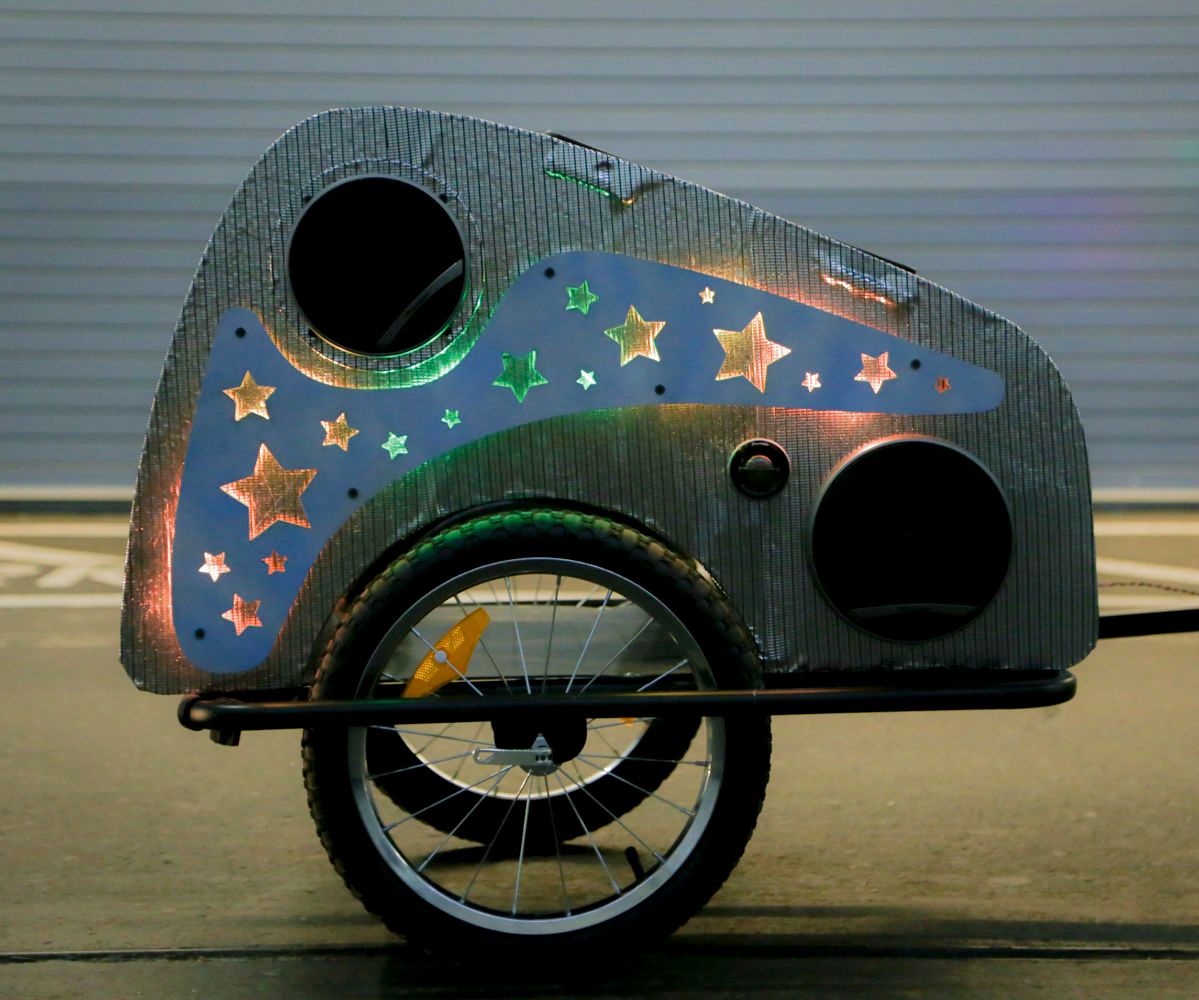 Solar Powered Disco Bike Trailer