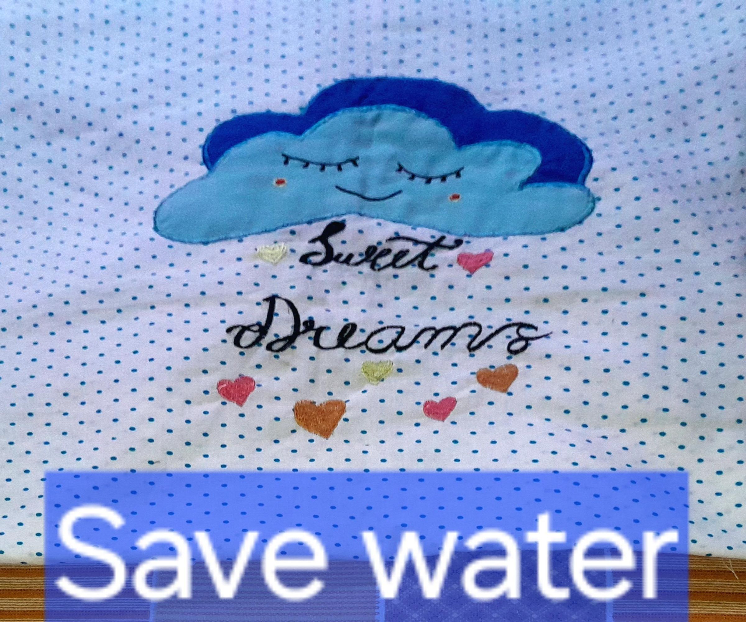 A Handmade Embroidery Bedsheet: Inspired From a Drop of Water.