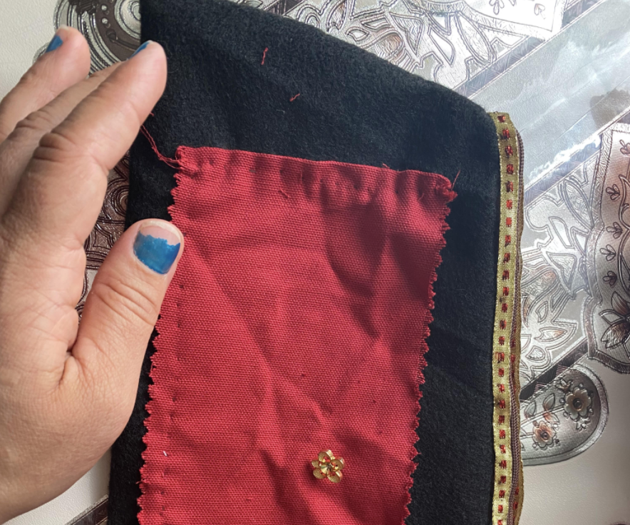 Sewing a Bag.