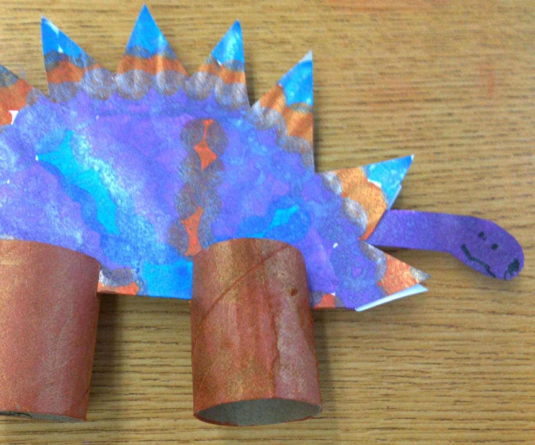 Colorful Paper Plate Dinosaur