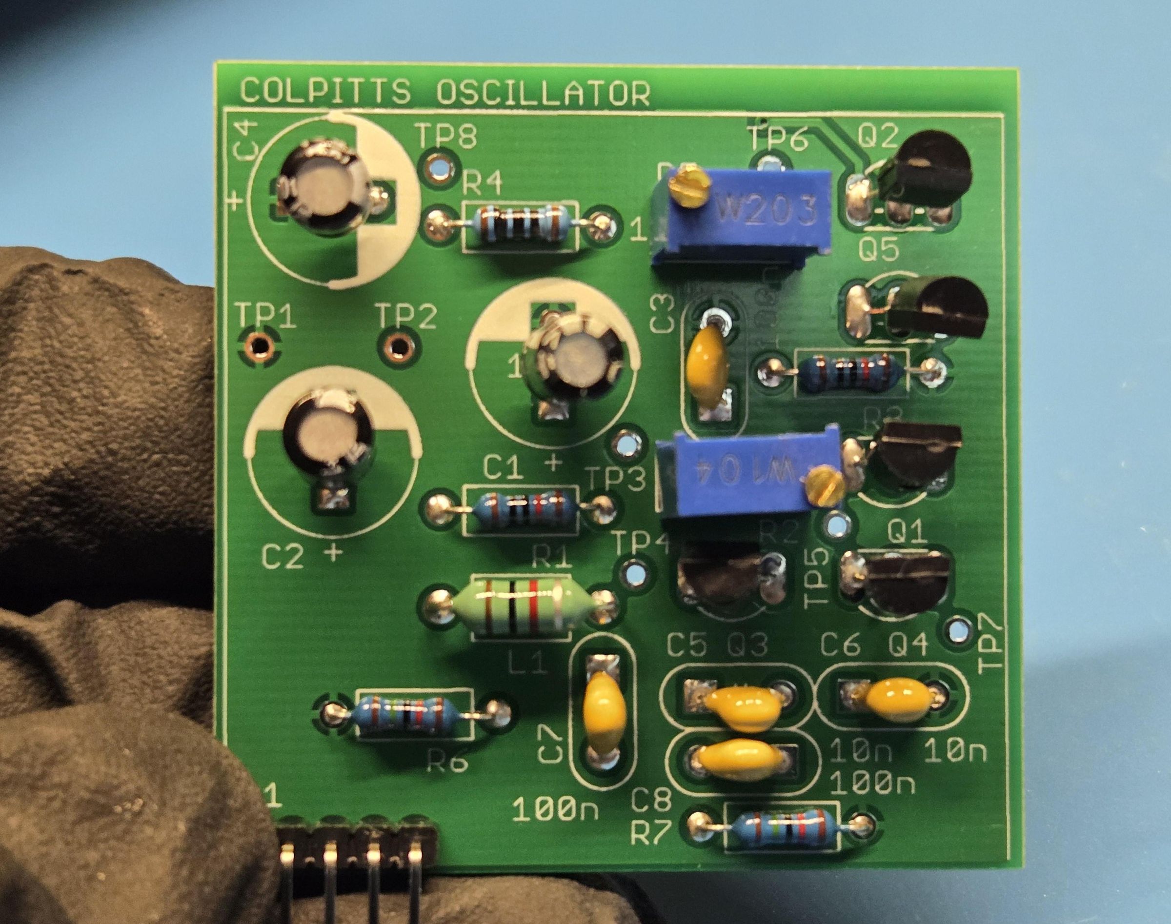 Colpitts Oscillator, MiniPCB, 06A-15, Rev A1-02