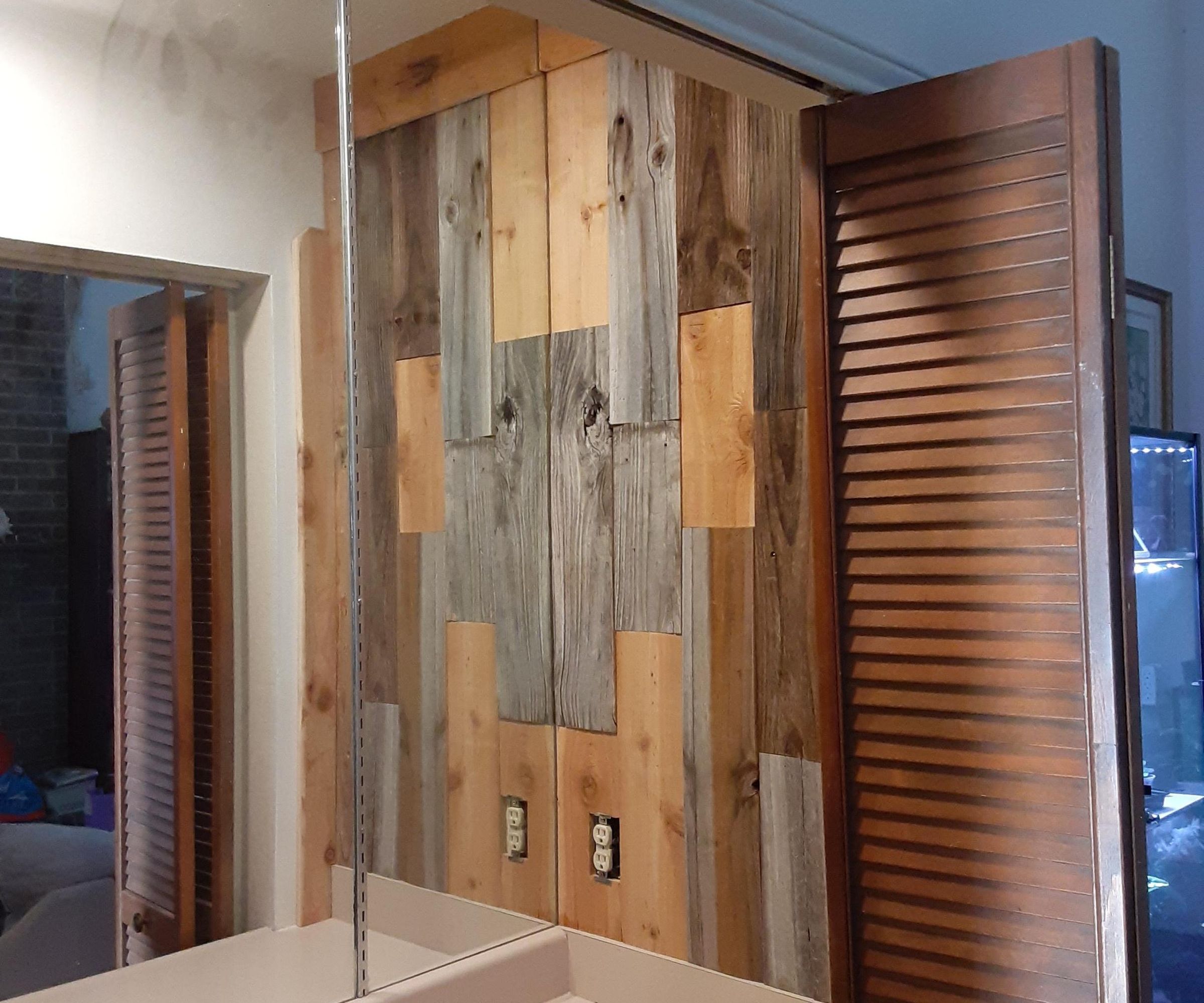 Scrap-Wood Wall Covering.