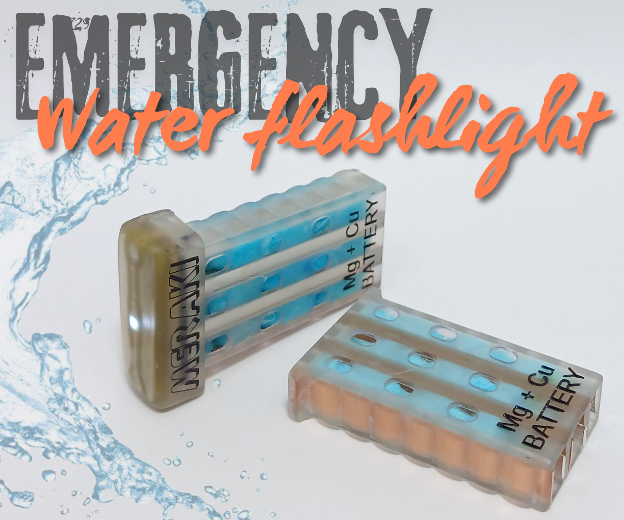 Magnesium & Copper Water Activated Emergency Flashlight!