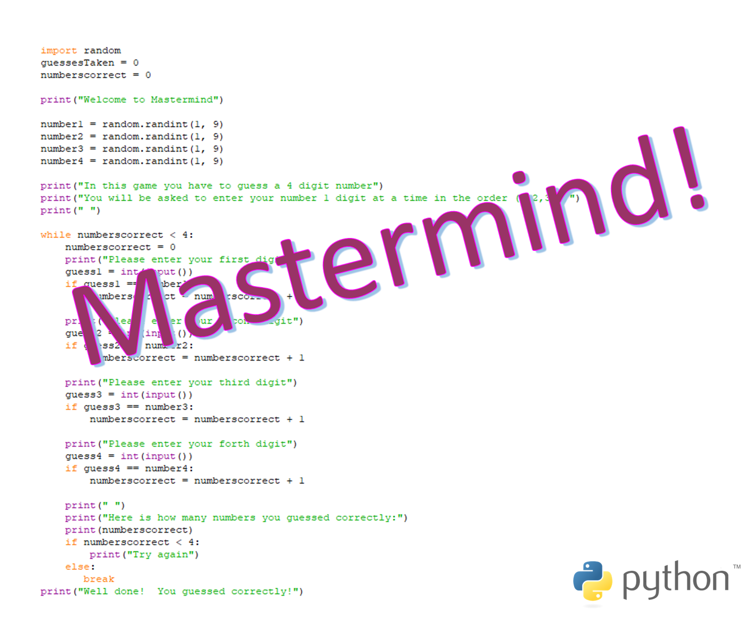 Python Mastermind Game