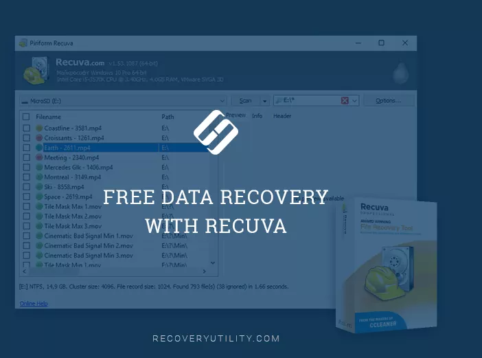 Free Data Recovery With Recuva