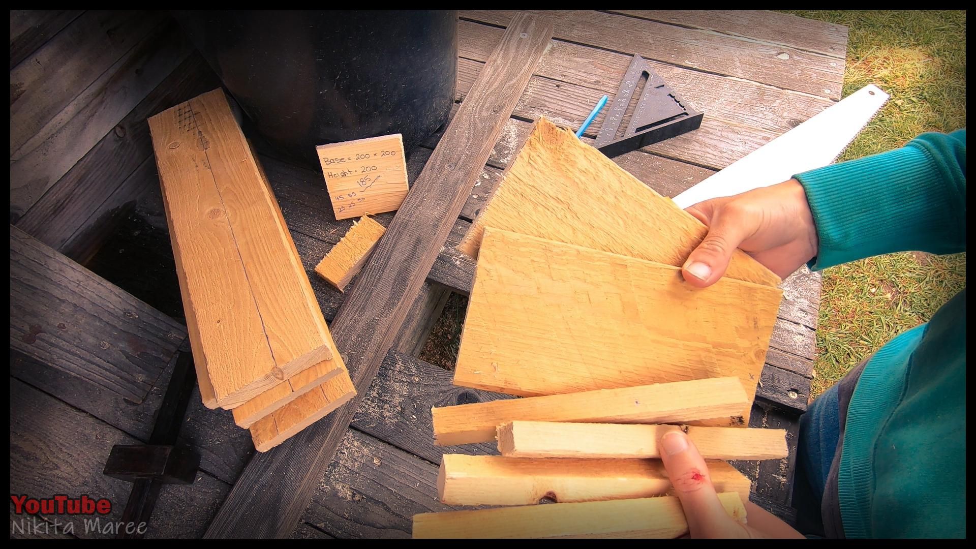 DIY planter box made from pallet wood. How to build a garden planter box. Making a plant box from palings. Woodworking (23).jpg