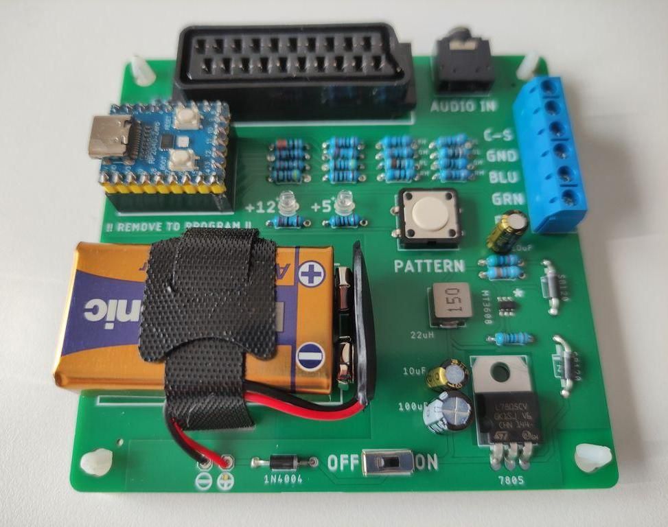 DIY Portable RGB CRT Test Pattern Generator