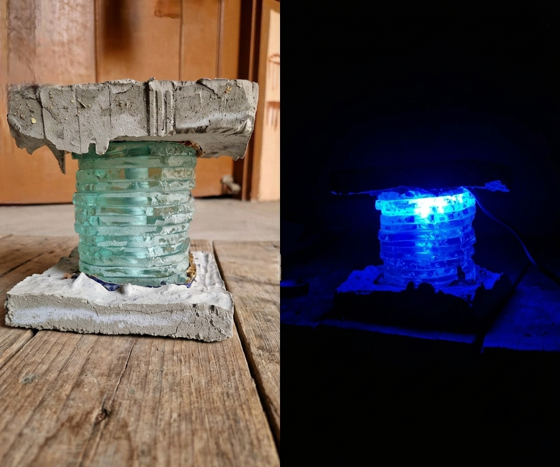 Upcycled Glass & Cast-Concrete Ambient Lamp (Designed With Tinkercad)