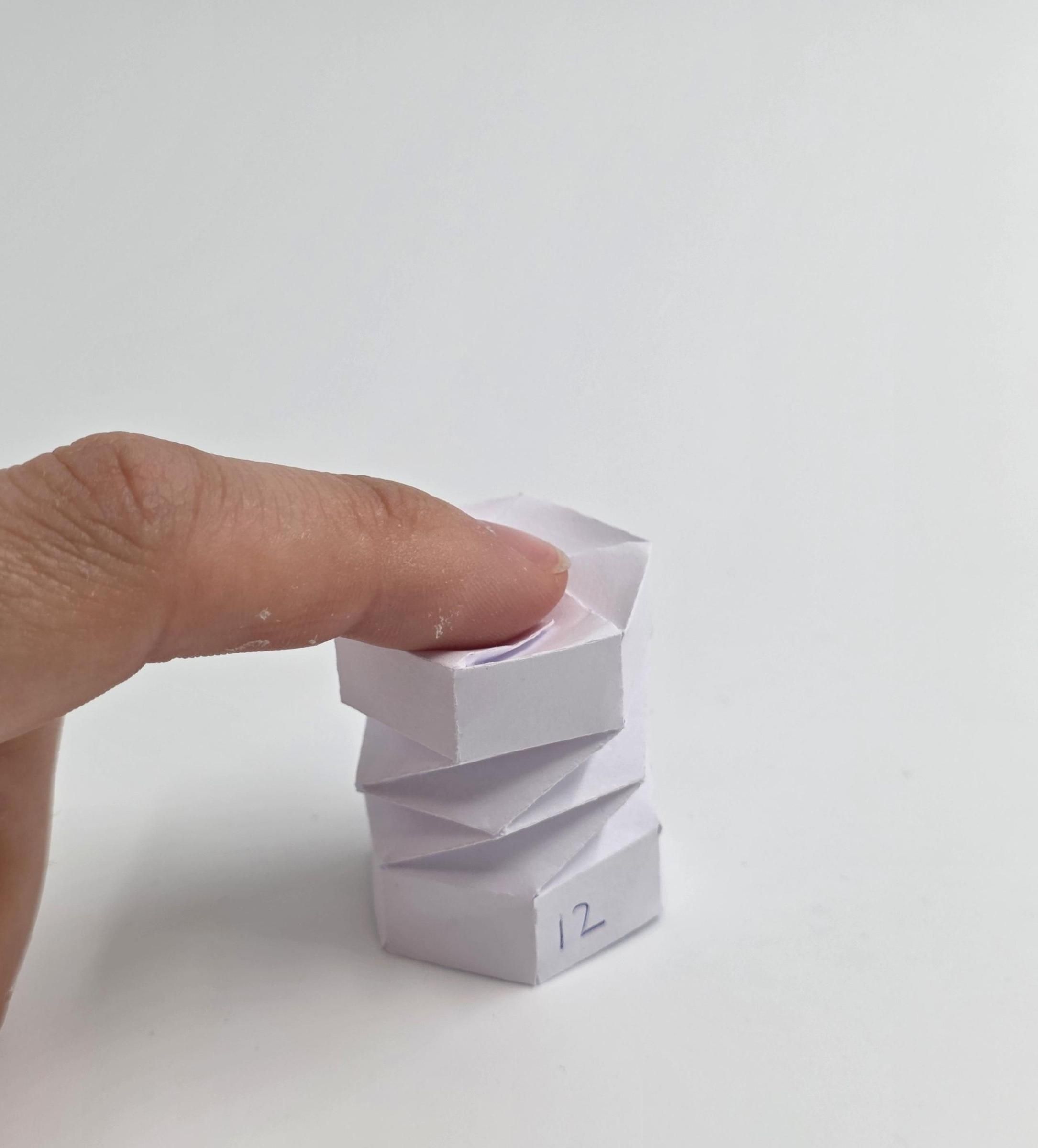 Kresling Haptic Buttons