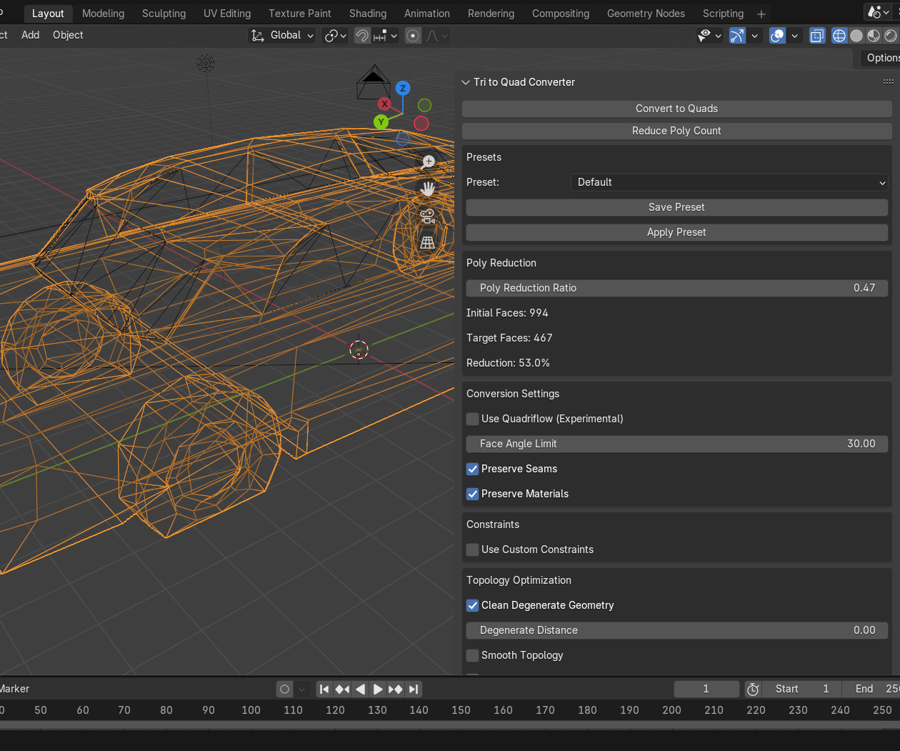Mastering Blender: Convert Tris to Quads Manually or With Quadify