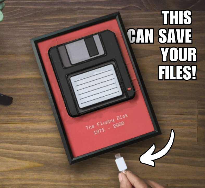 A Beautiful Retro Floppy Disk Picture Frame With a Secret Auto-save Feature!