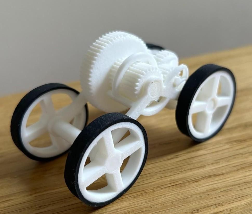 3D Printed Pull Back Toy Car