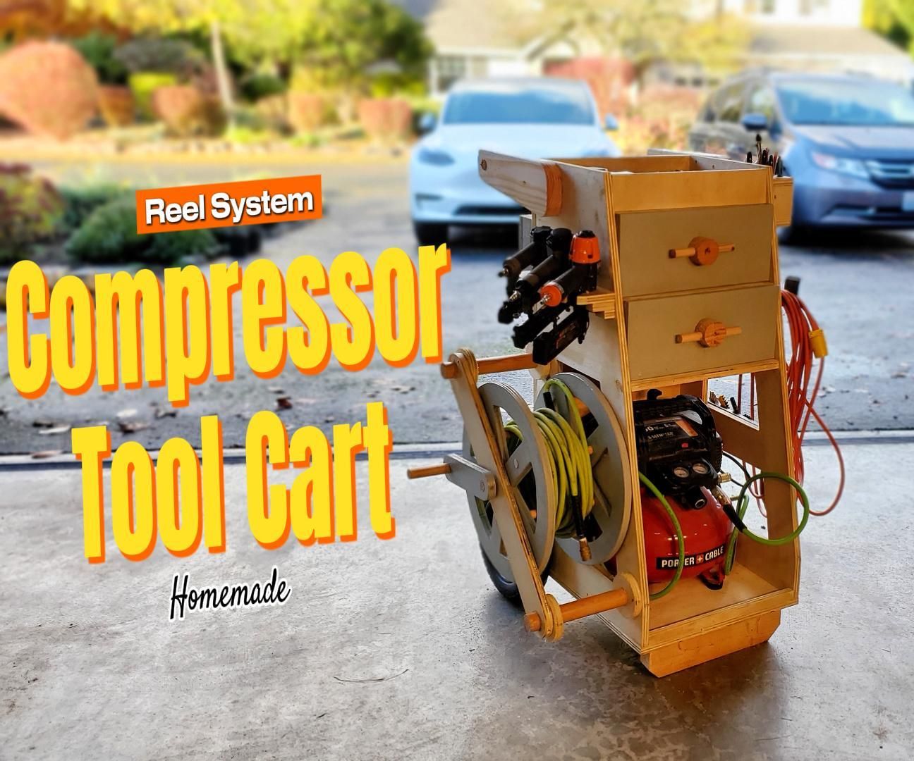 Unique Air Compressor Tool Cart
