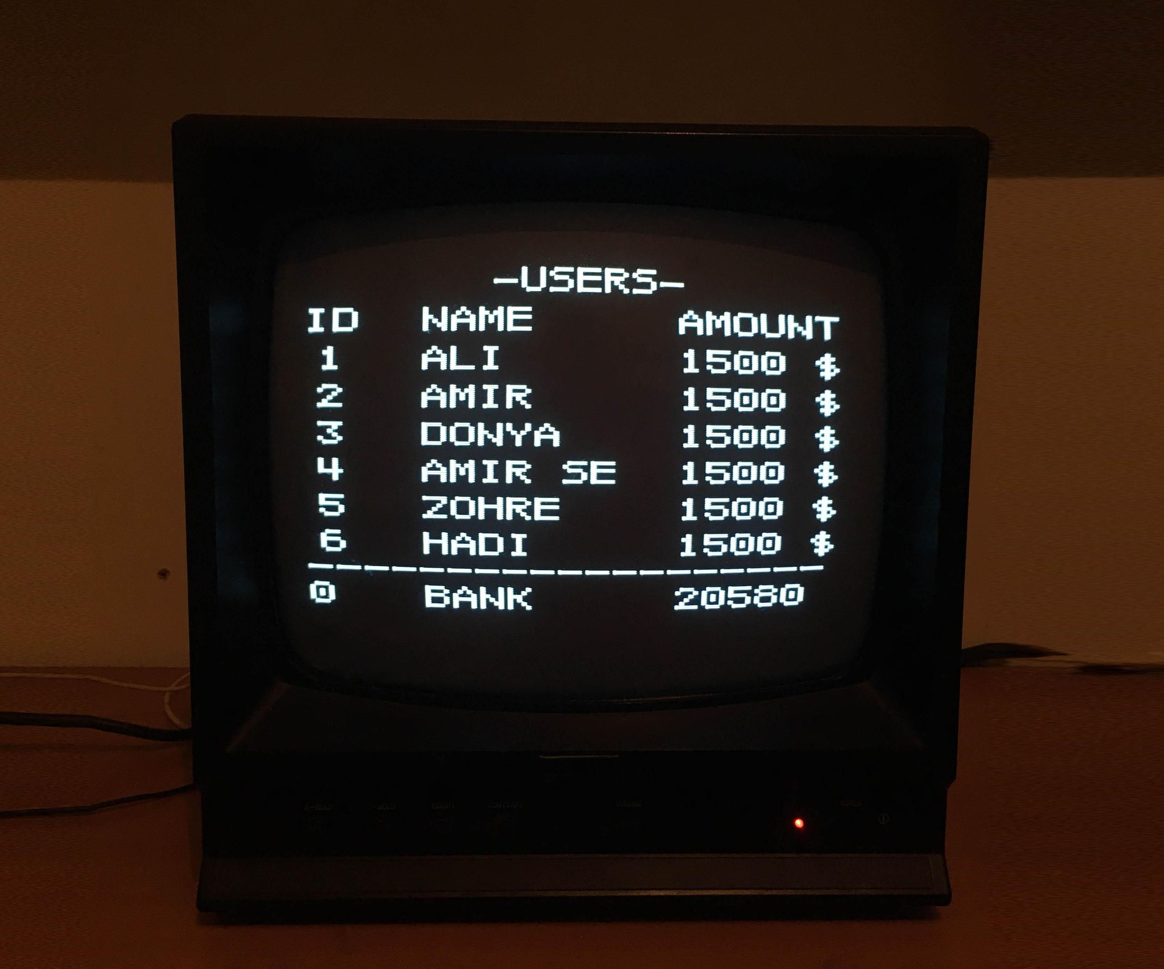 Monopoly Bank Accounting on TV A/V