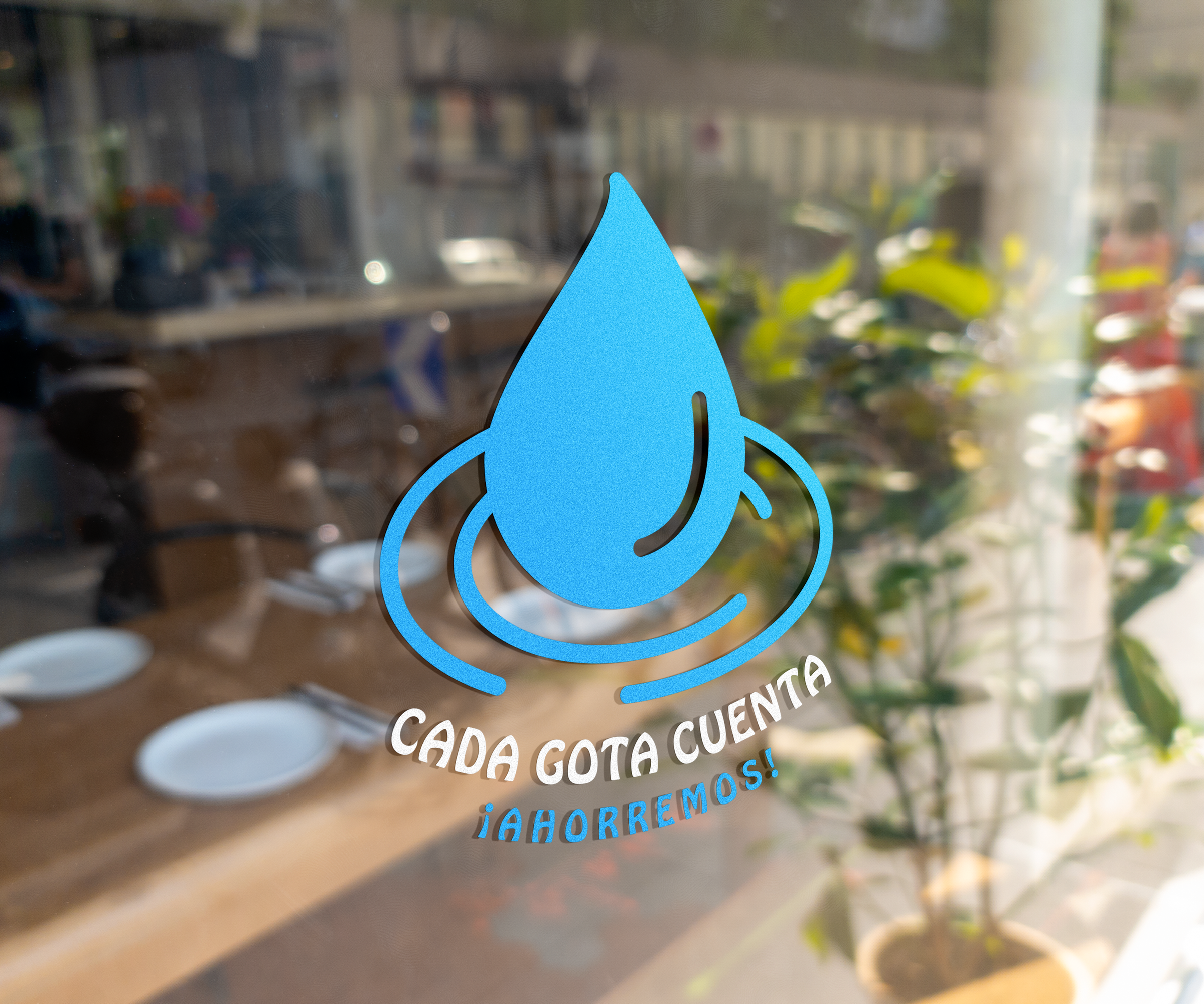 Vinilos de ahorro de agua con plotter de corte