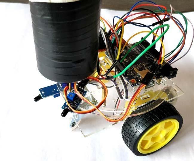 Fire Fighting Robot Using ARDUINO UNO