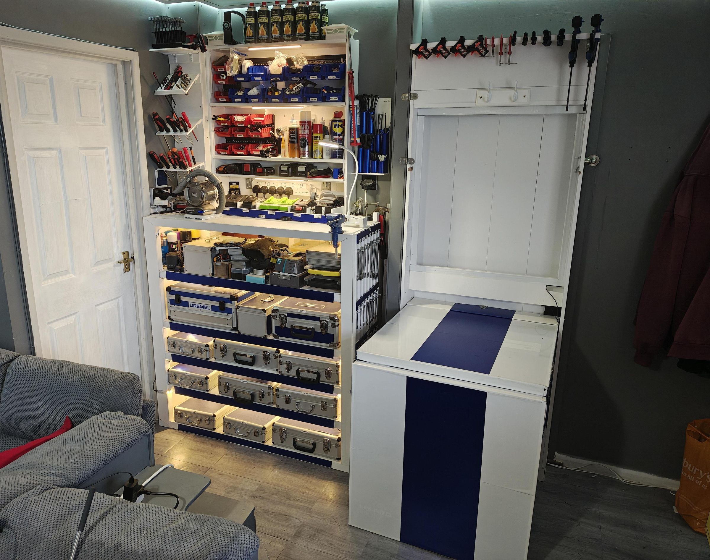 Space-Saving Tool Station & Work Table.
