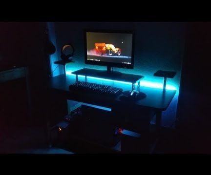 PC Desk Setup With RGB LED