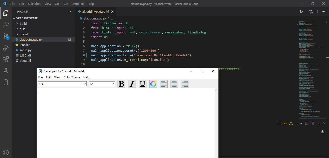 Notepad Software in Python