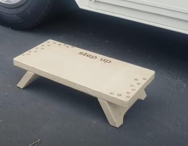 Making a Folding Step for the RV Motorhome Trailer Stop Tripping Think Safety Wood Working Recycle