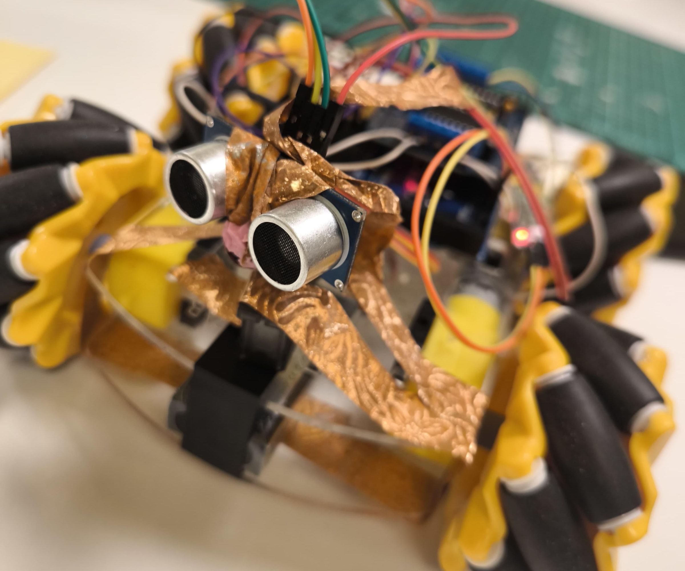 Bluetooth-Controlled Follow Me Robot With Ultrasonic Sensor and Mecanum Wheels