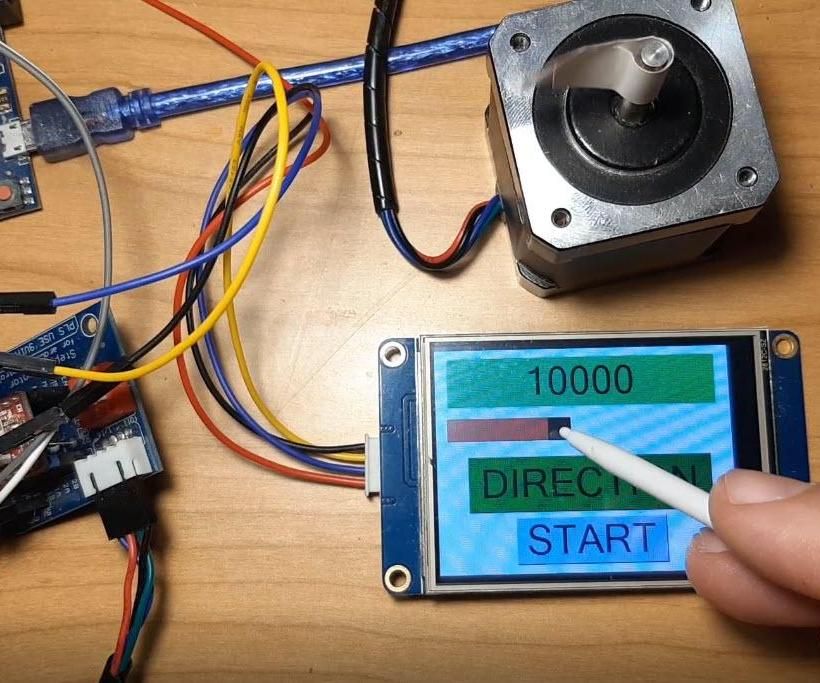 Control Stepper Motor Using a NEXTION Display and Arduino