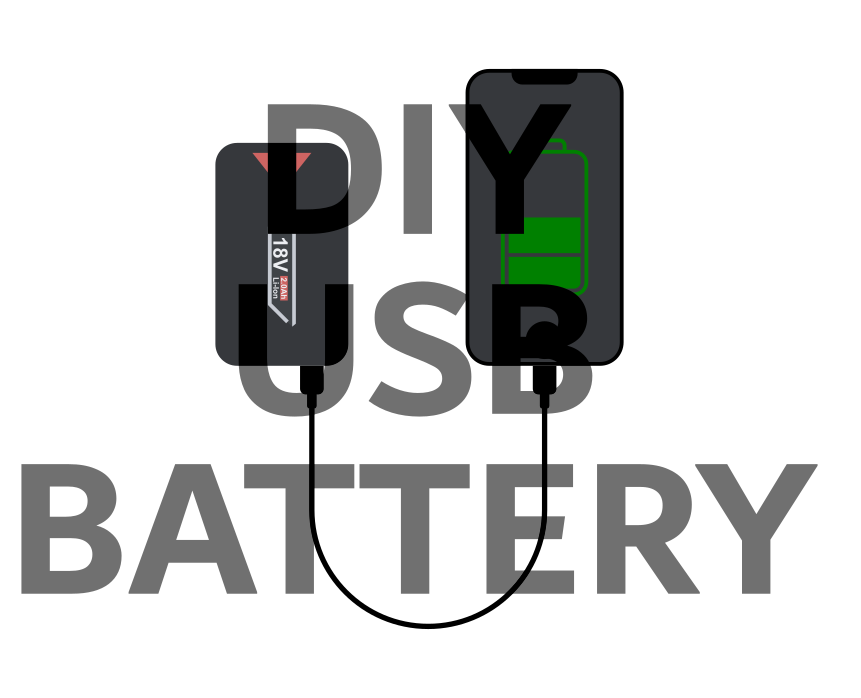 Turn 18V Bosch Battery Into USB-C Powerbank