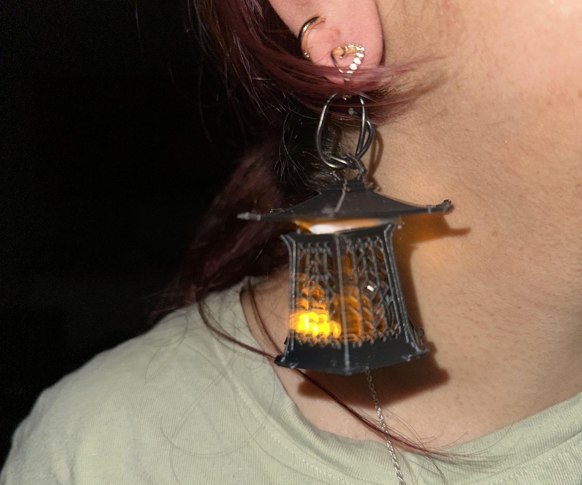 Mini Lantern Earrings: a Wearable Lightshow