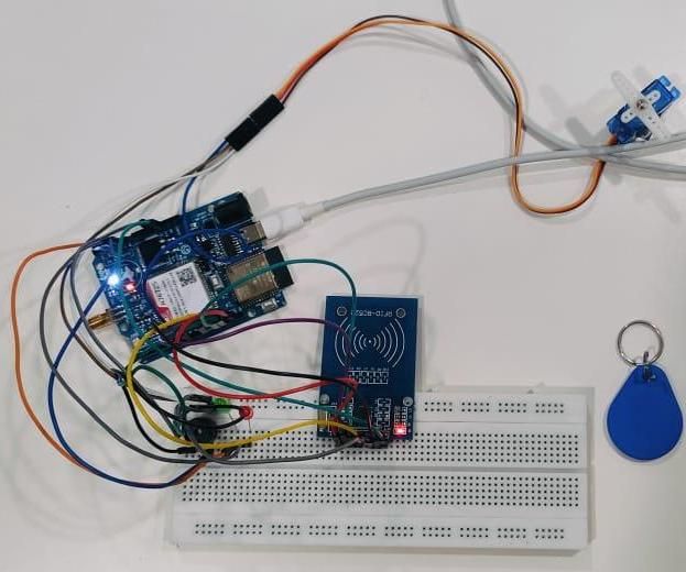 SMART HOME LOCK USING RFID AND OTP USING BHARAT PI