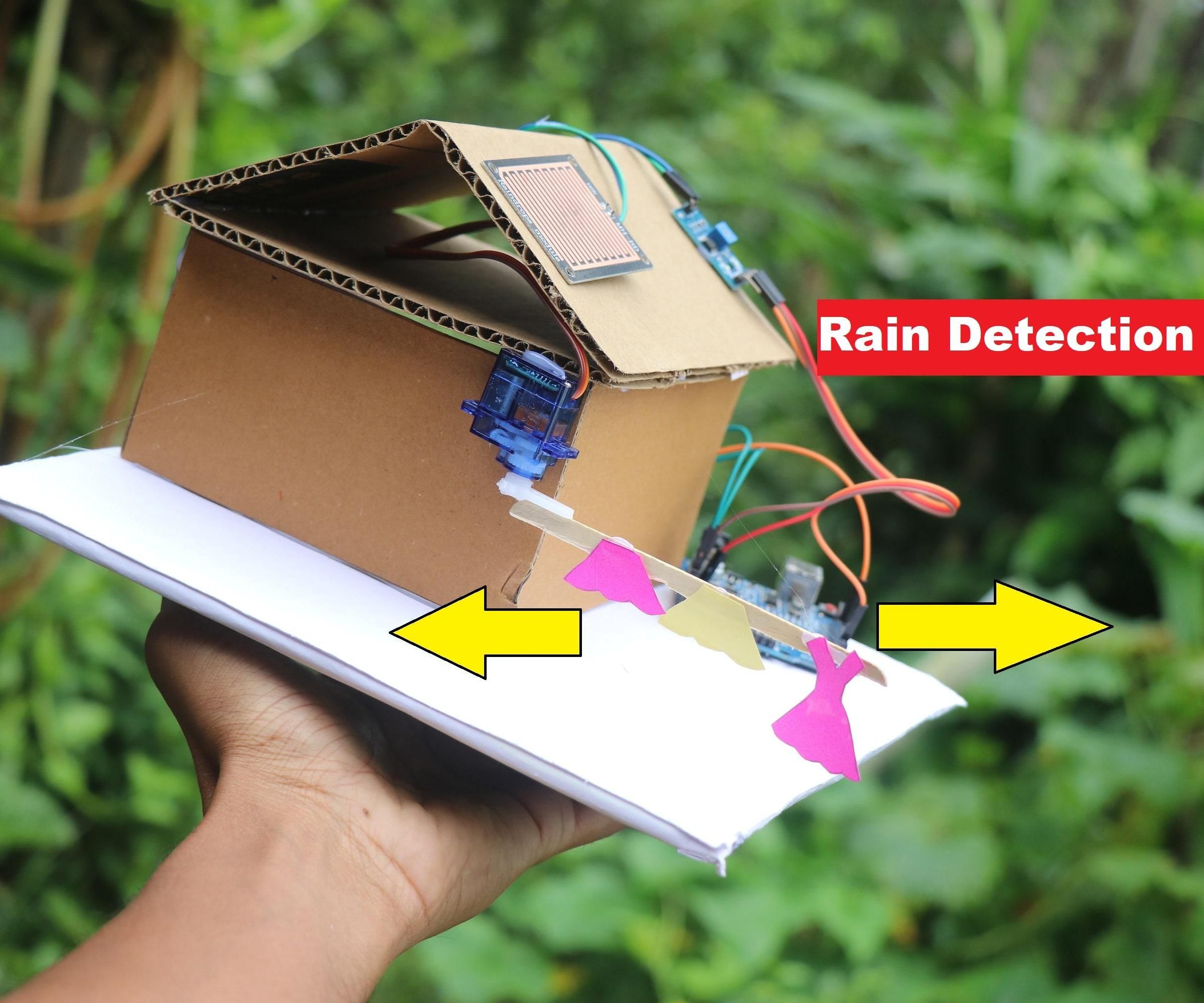 Automated Rain Shield for Laundry Using Arduino