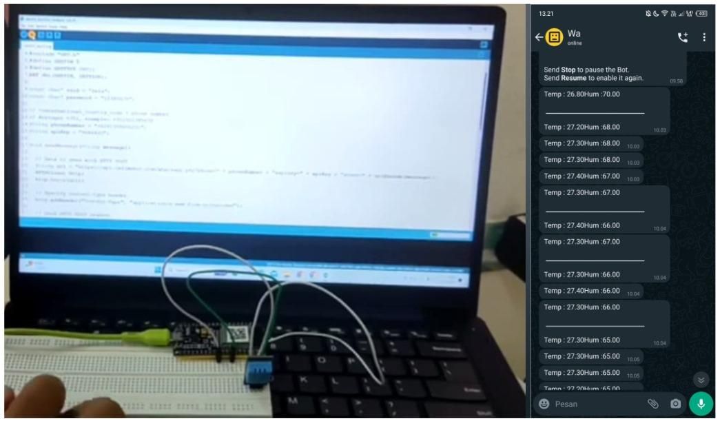 Sistim Monitoring Suhu Berbasis IOT Dengan Whatsapp