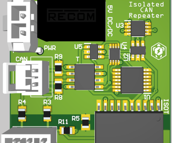 Iso CAN BUS Repeater PCB