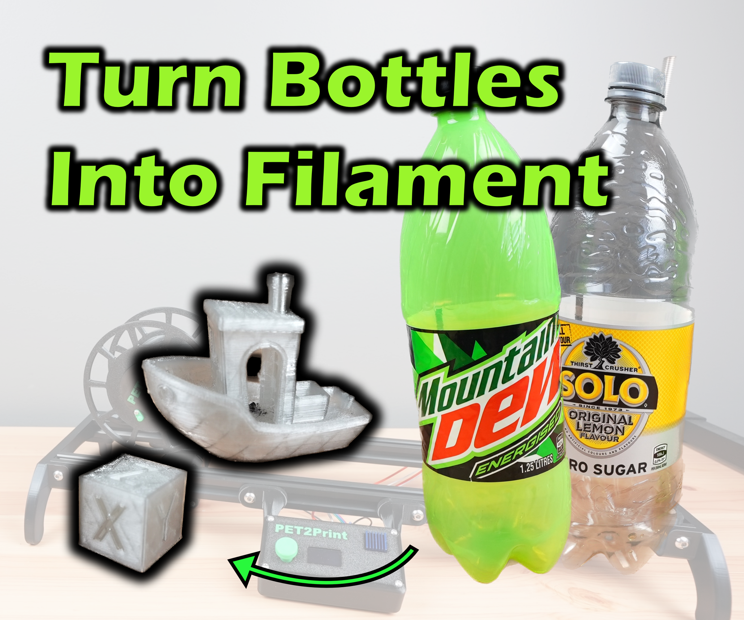 Turn PET Bottles Into 3D Printer Filament