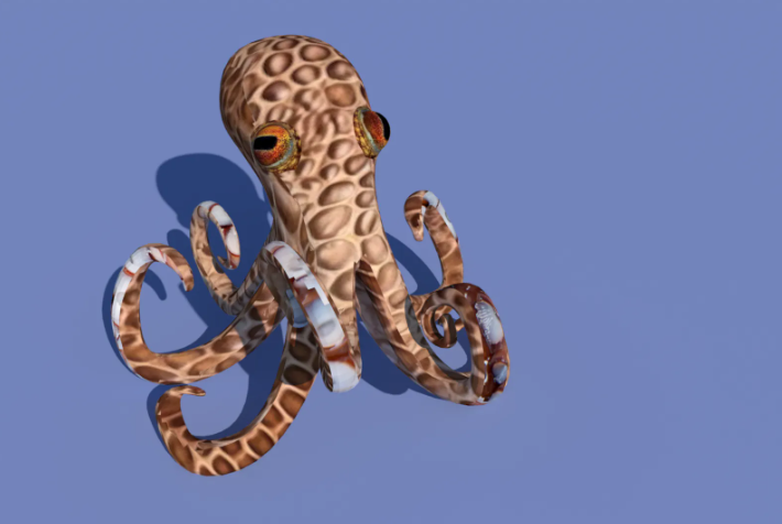 Adding Texture to an Octopus Using 3D CAD Software