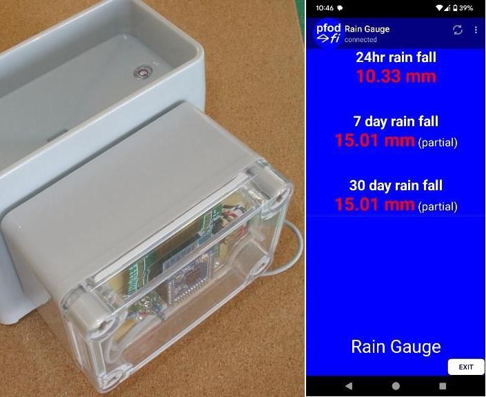 BLE Rain Gauge for Beginners, Runs for Years on AA Batteries