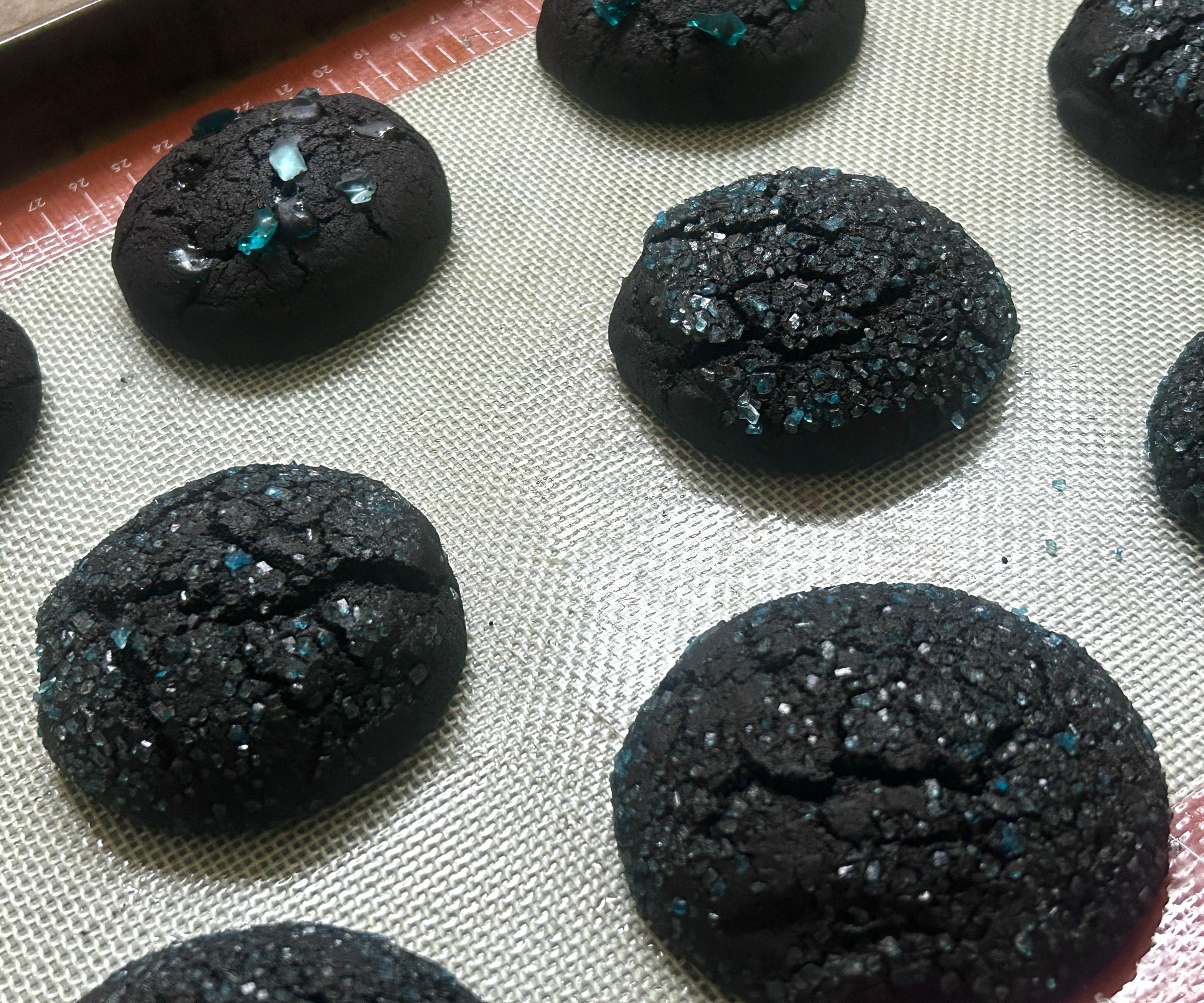 Black Cocoa Gem Cookies