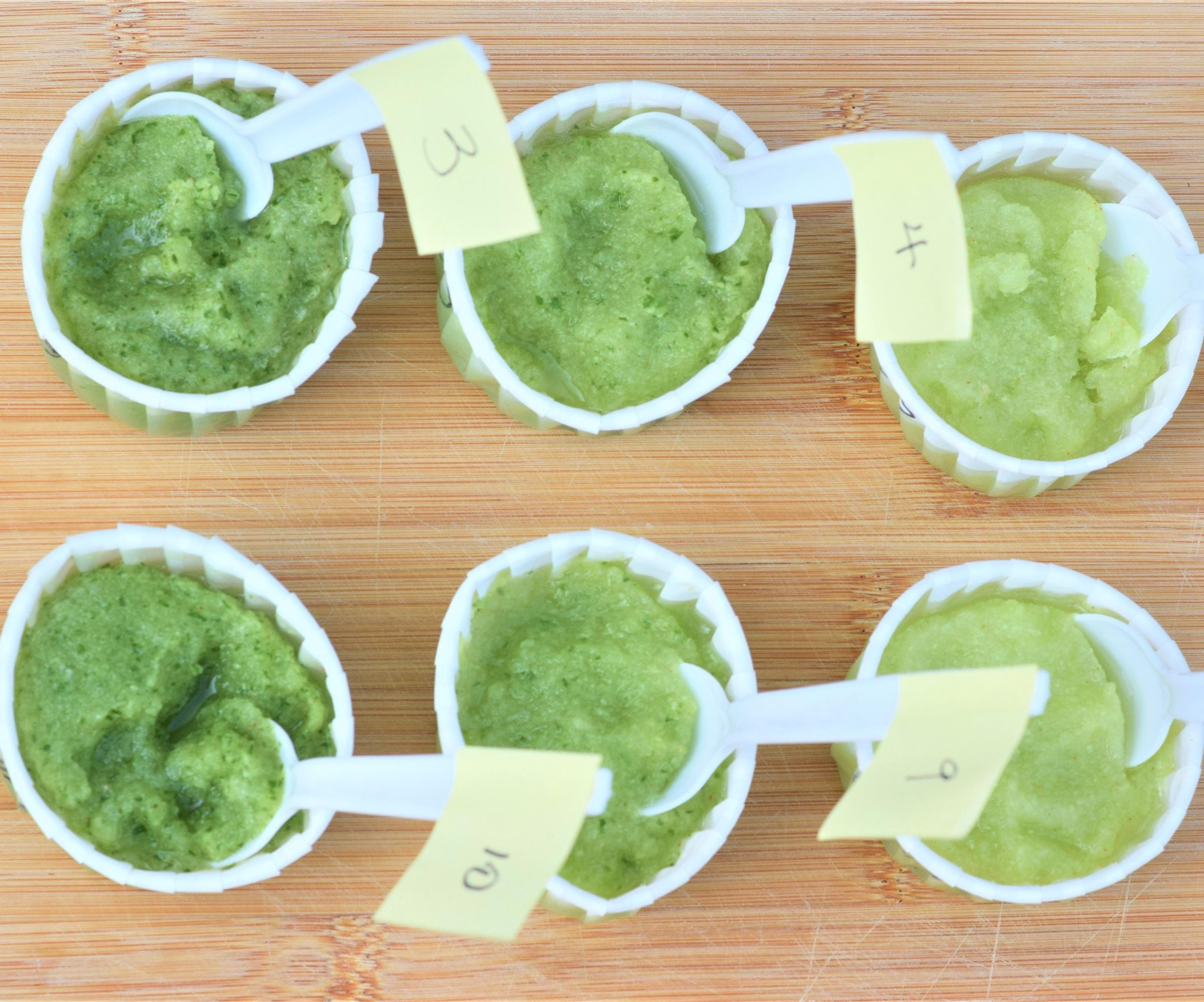 Cucumber Sorbet - a Study of the Interactions of the Color (Skin), Sugar, and Flavor