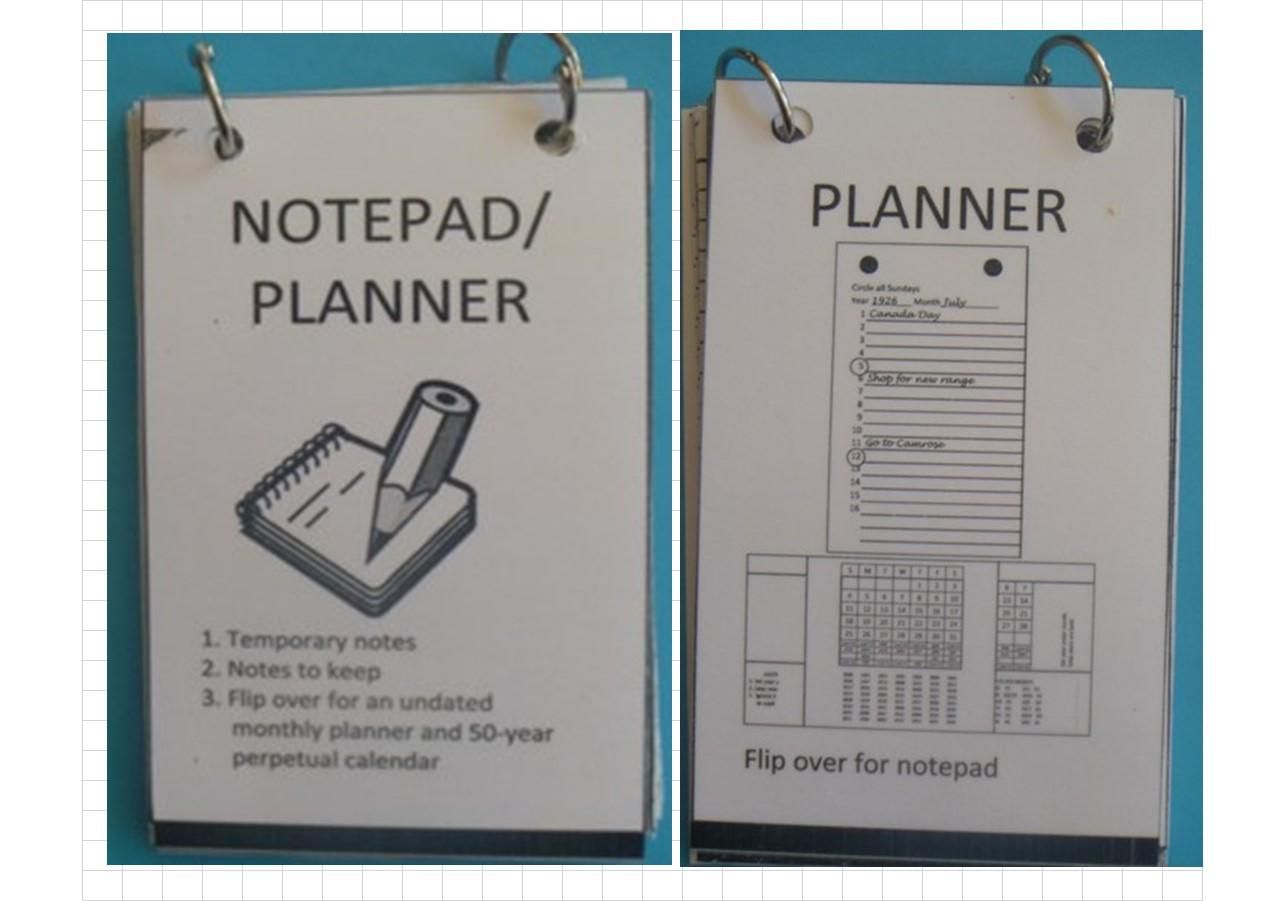 Pocket Notepad Planner With Perpetual Calendar