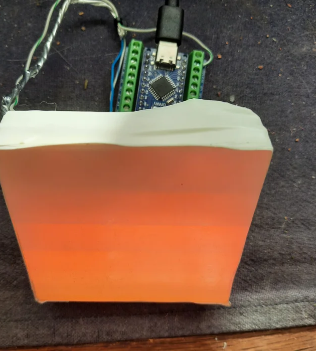 8x8 WS2812b Animated Fake Equalizer Effect.