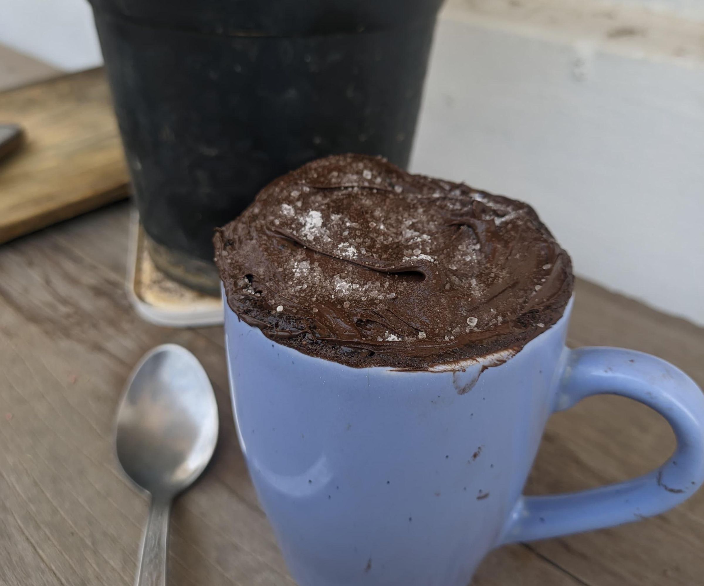 MUG CAKE IN MICROWAVE.