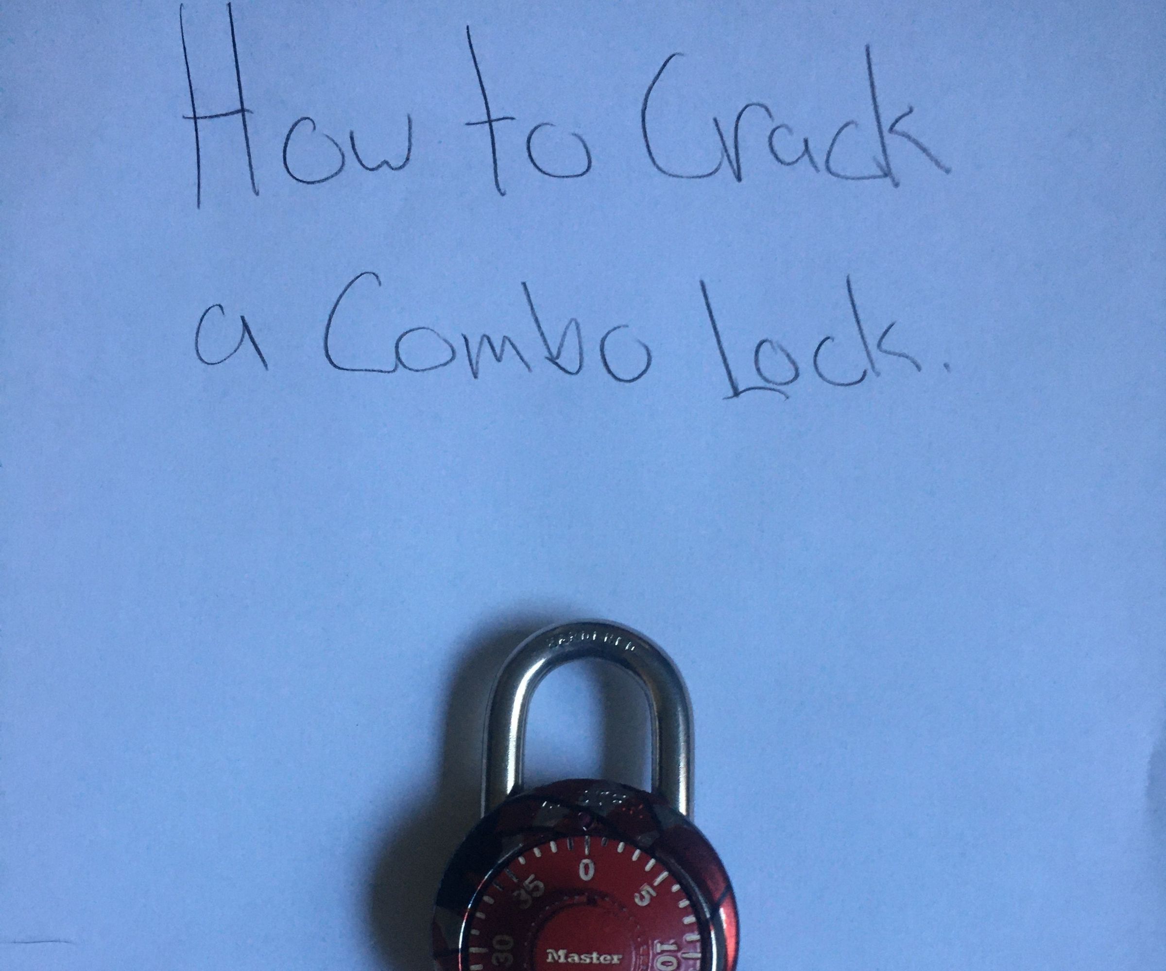 How to crack a Combo Lock